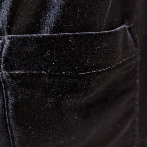 Super Goth! Vintage Stretch Velvet Jacket - Picture 6 of 6